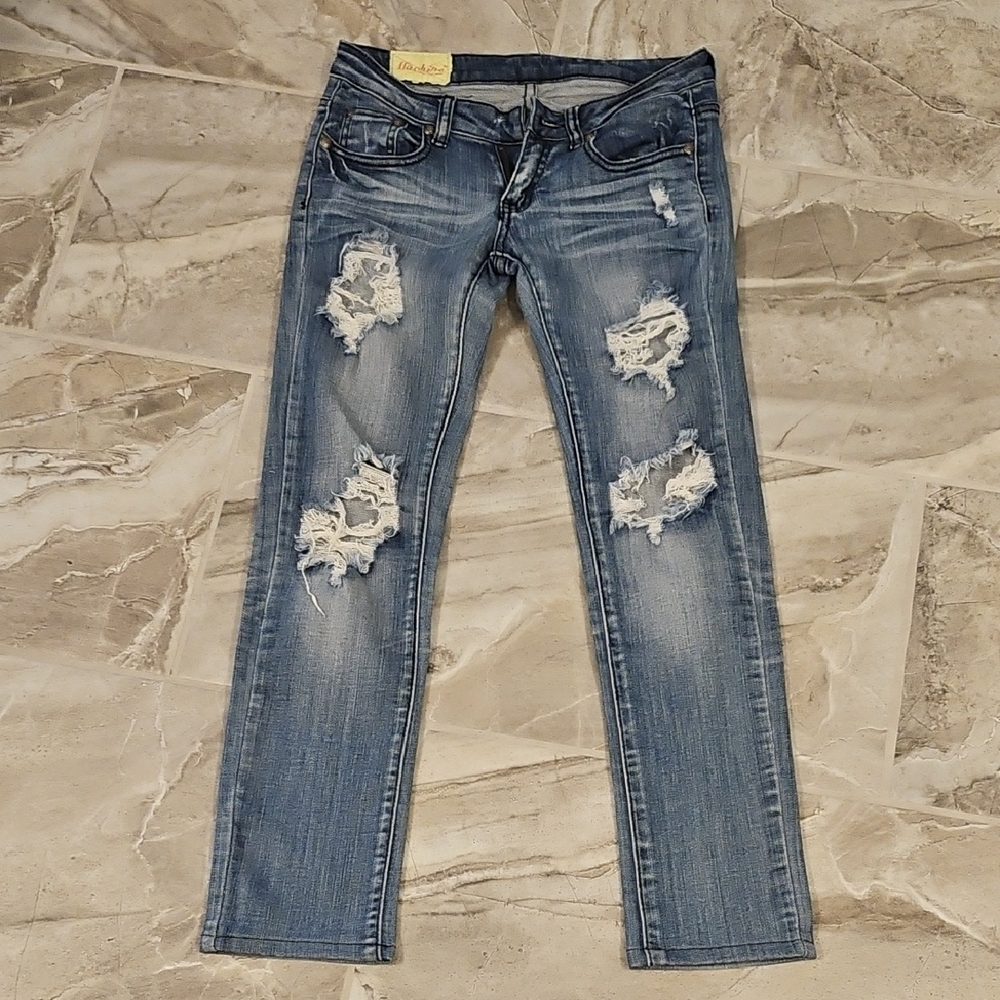 Machin Low Rise Distressed Blue Women’s Jeans
